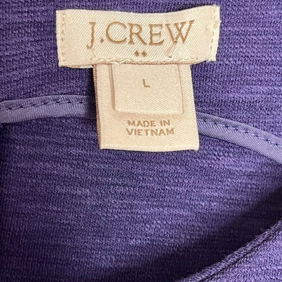 J. Crew Factory Daybreak Fit/Flare Dress in Raw Indigo (Blue/Purple) - L - Picture 9 of 11